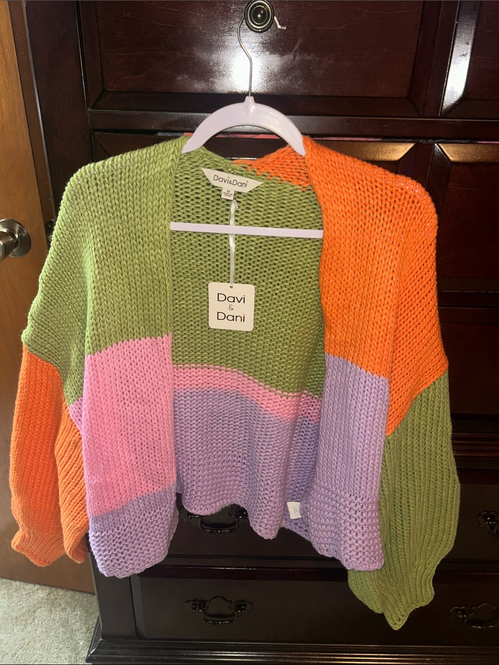 Color block cardigan